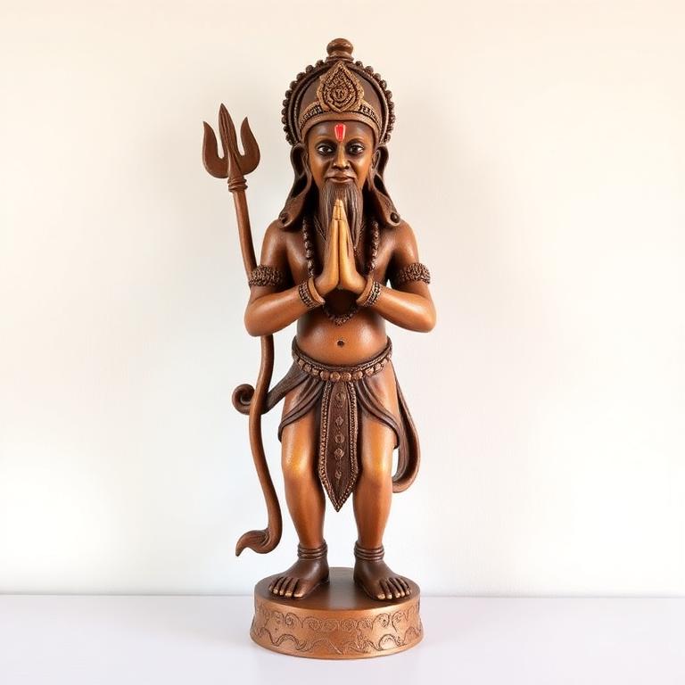Premium Wooden Hanuman Idol — Handcrafted 38"
